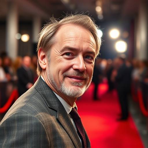 Jan Meier, Alumni der Schauspiel Akademie Zürich, auf dem roten Teppich.